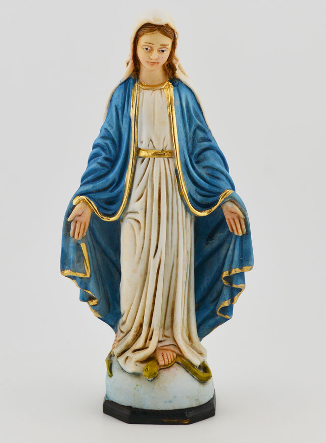 Statue Sainte Vierge Miraculeuse Polychromée (pic 1)