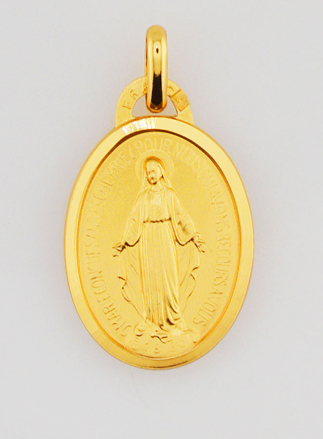 Médaille Miraculeuse Plaqué Or avec Bords (pic 3)