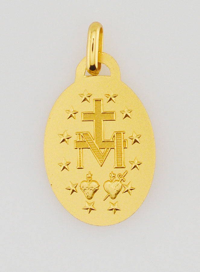 Médaille Miraculeuse Plaqué Or avec Bords (pic 4)