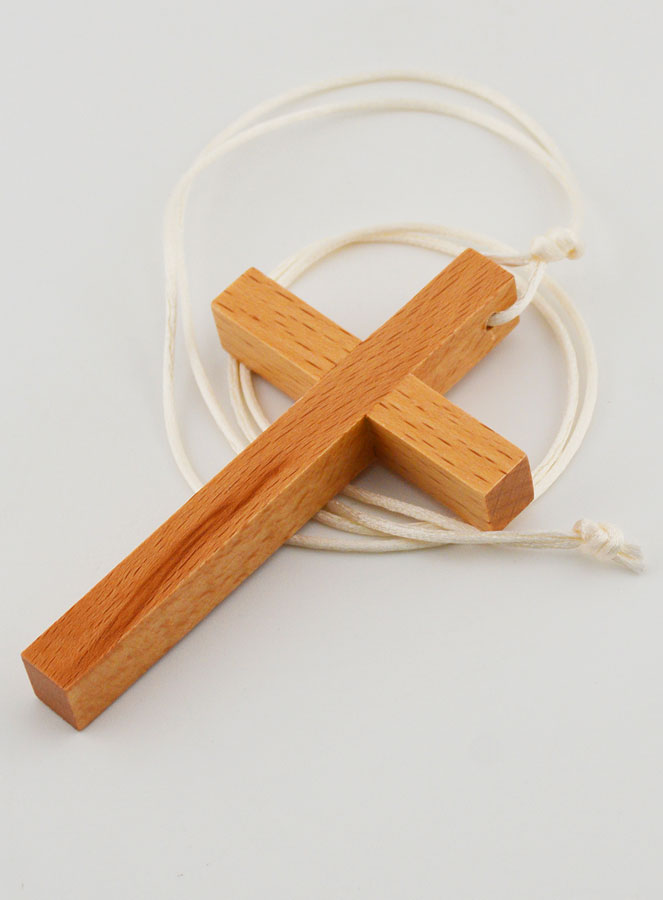 Croix d'aube de Communion sur cordon (pic 3)