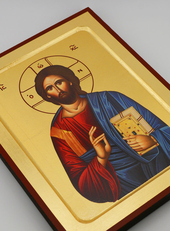 Icône du Christ Pantocrator sur Feuille d'Or (pic 3)