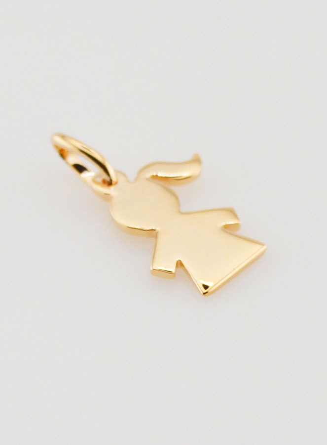 Pendentif Fille en Plaqué Or 18 Carats (pic 3)