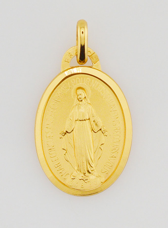 Médaille Miraculeuse en Plaqué Or 18 Carats (pic 3)