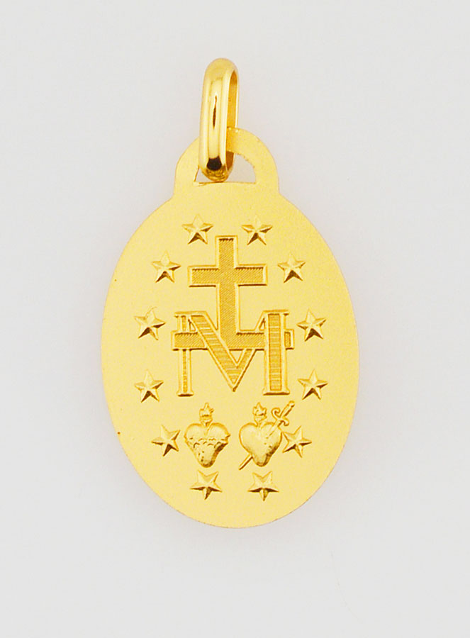 Médaille Miraculeuse en Plaqué Or 18 Carats (pic 4)