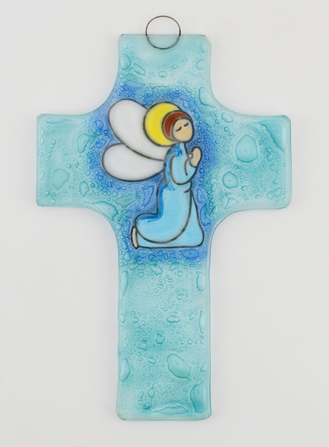 Croix Ange Protecteur en Verre (pic 1)