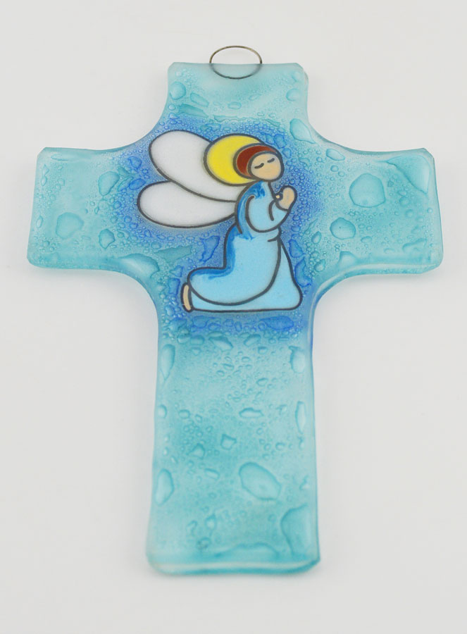 Croix Ange Protecteur en Verre (pic 3)