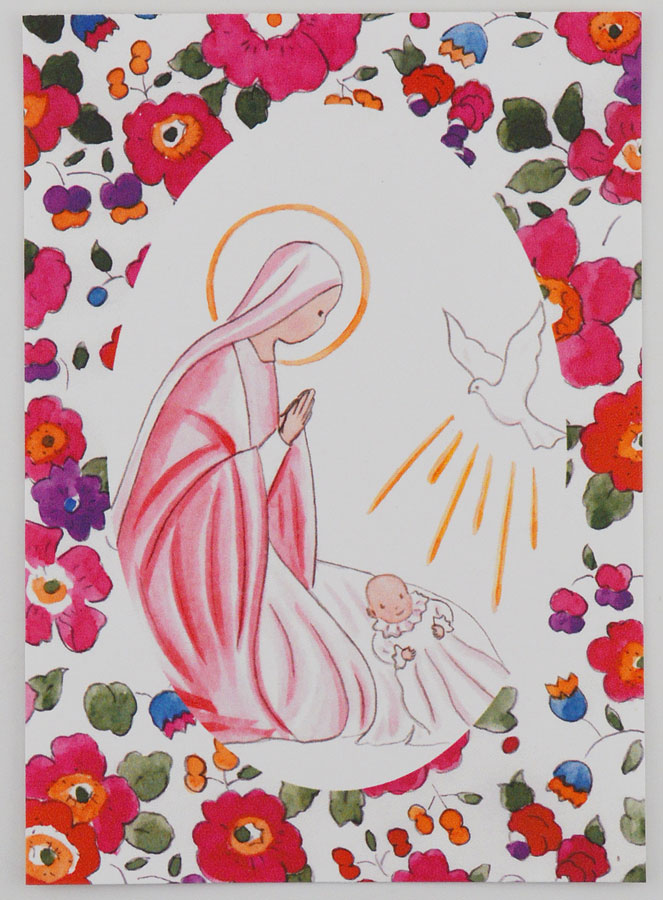 Image de Baptême - Vierge Marie et Colombe (pic 1)