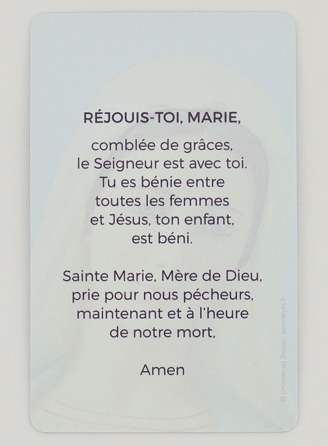 Carte de Prière - Réjouis-Toi Marie Comblée de Grâces (pic 4)