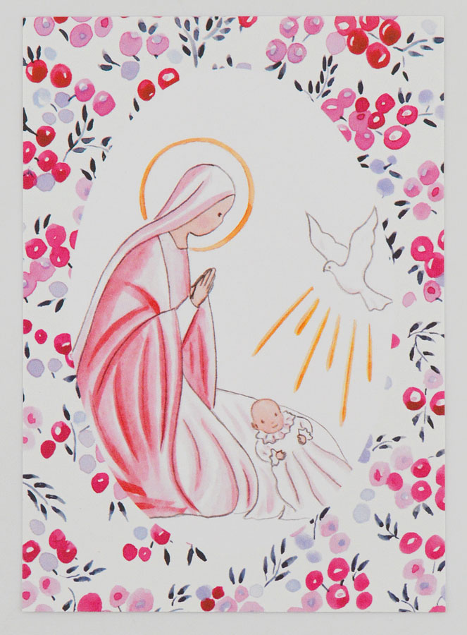 Image de Baptême - Vierge Marie et Colombe de l'Esprit Saint (pic 1)