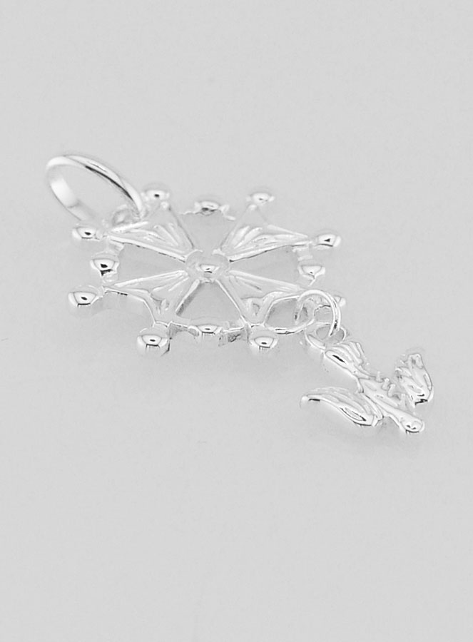 Pendentif Croix de Baptême Esprit Saint en Argent Massif (pic 3)