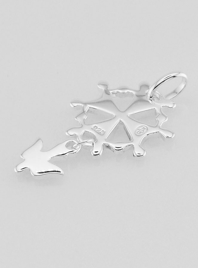 Pendentif Croix de Baptême Esprit Saint en Argent Massif (pic 4)