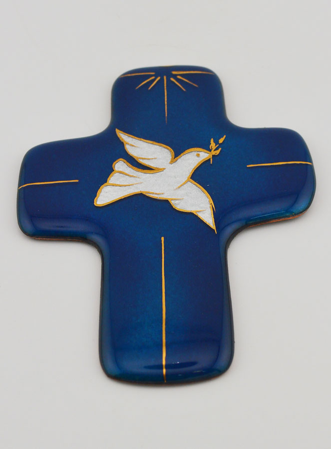 Croix Esprit Saint en Emaux du Liban - Cadeau de Baptême (pic 2)