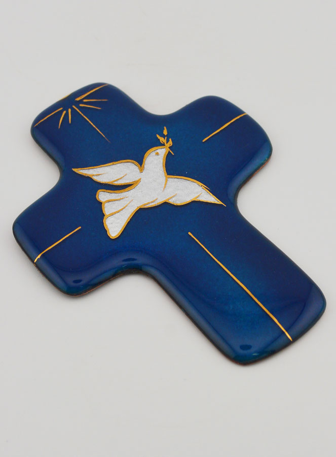 Croix Esprit Saint en Emaux du Liban - Cadeau de Baptême (pic 3)