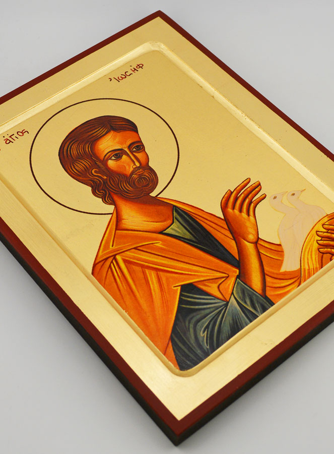 Cadeau de Baptême - Icône Byzantine Saint Joseph (pic 3)