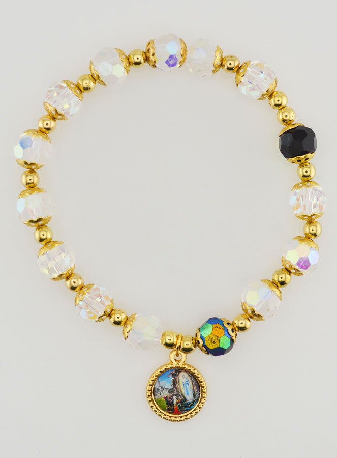Bracelet Dizainier en Perles de Cristal et Or (pic 1)