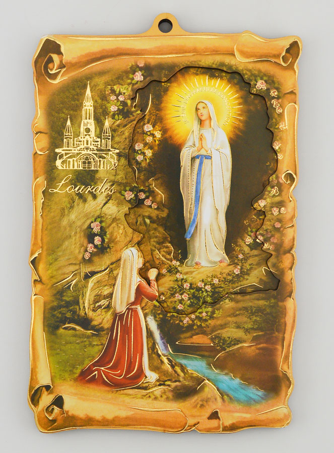 Icône Souvenir Notre Dame de Lourdes - 15 cm (pic 1)