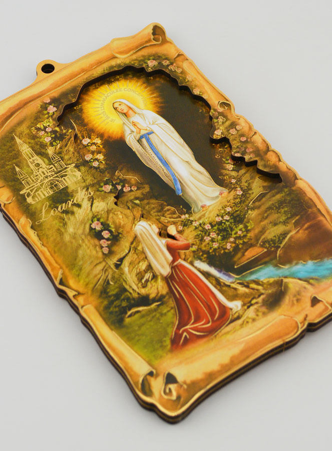Icône Souvenir Notre Dame de Lourdes - 15 cm (pic 3)