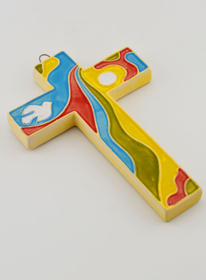 Croix en Céramique - Colombe de l'Esprit Saint (pic 3)