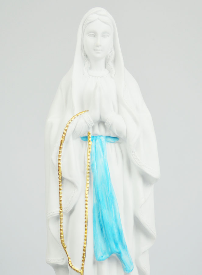 Statue Notre Dame de Lourdes et son Chapelet Doré - 40 cm (pic 3)