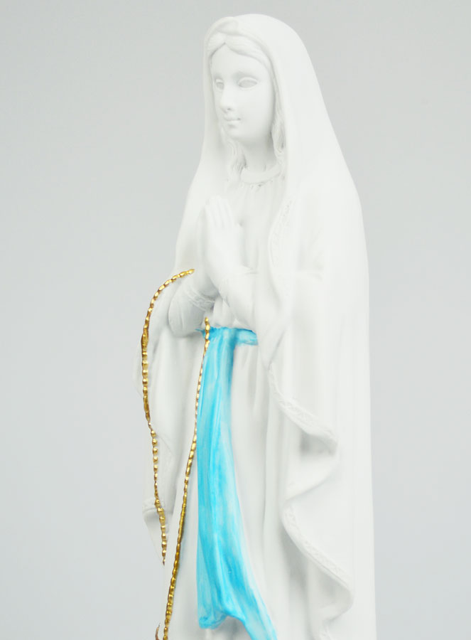 Statue Notre Dame de Lourdes et son Chapelet Doré - 40 cm (pic 4)