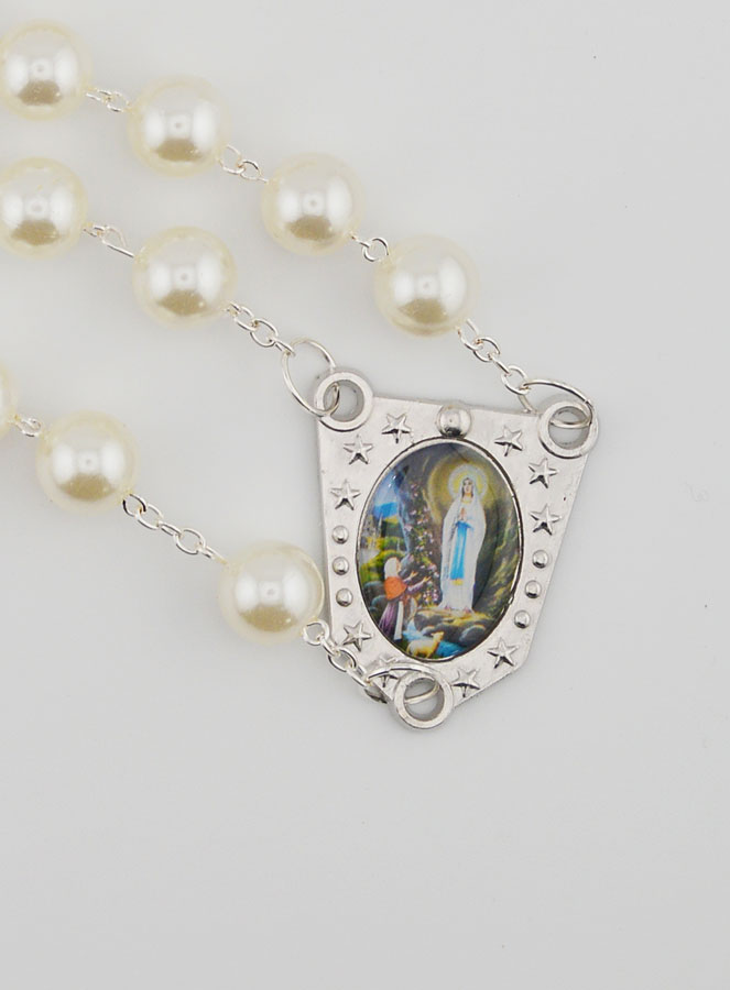 Grand Chapelet en Perles de Nacre - 80 cm (pic 4)