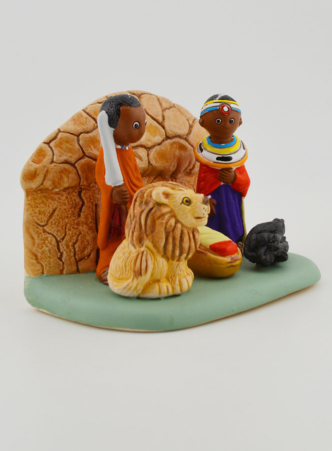 Crèche de Noël du Monde - Nativité Massaï (pic 4)