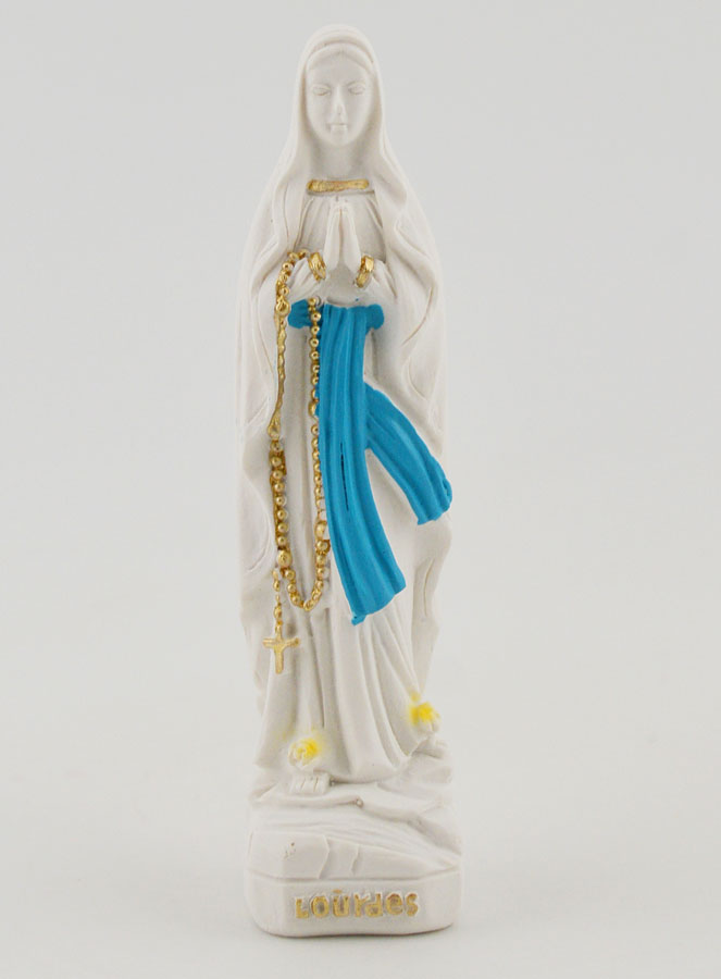 Statue de Notre Dame de Lourdes au Voile - 7 cm (pic 1)