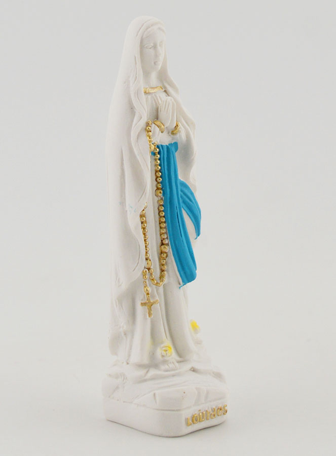 Statue de Notre Dame de Lourdes au Voile - 7 cm (pic 3)