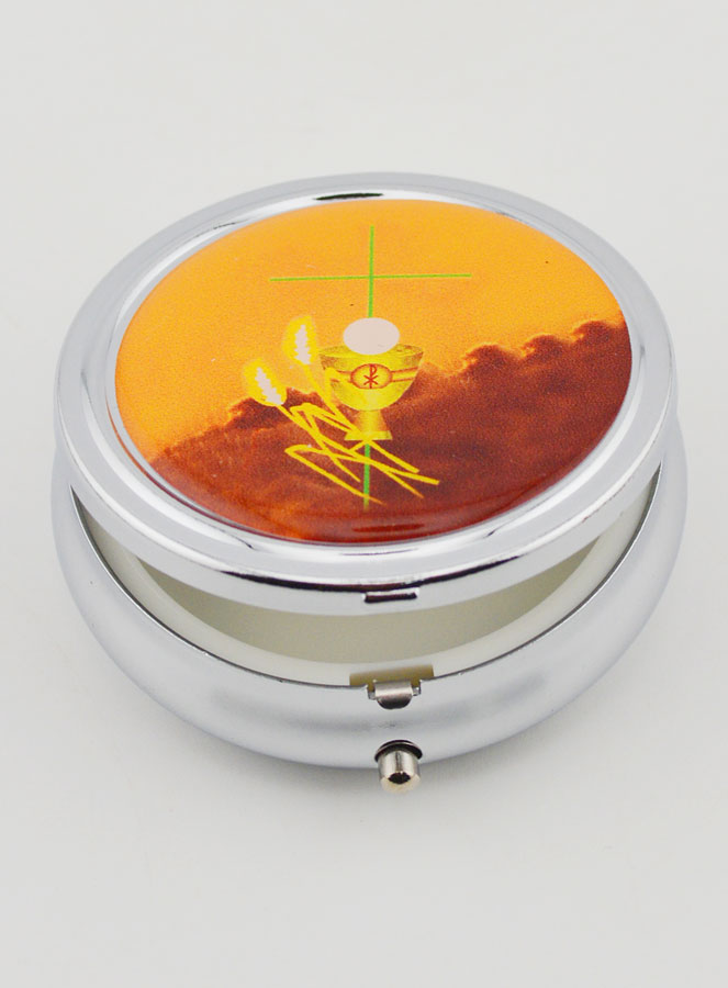 Custode Hostie Orange - Croix et Pain de la Vie (pic 2)