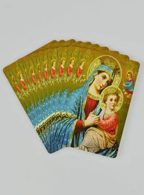 Lot de 10 Cartes de Prières Notre Dame du Perpétuel Secours (pic 1)