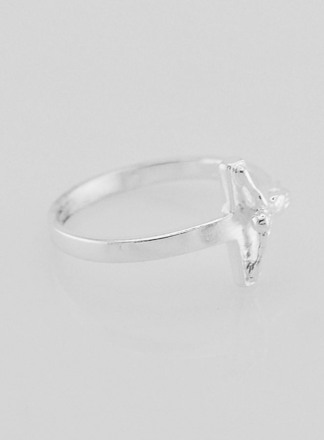 Bague Croix du Christ en Argent 925/1000 - Taille 58 (pic 3)