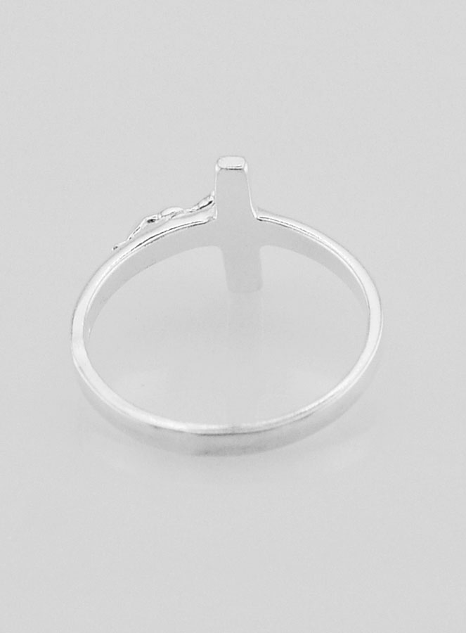 Bague Croix du Christ en Argent 925/1000 - Taille 58 (pic 4)