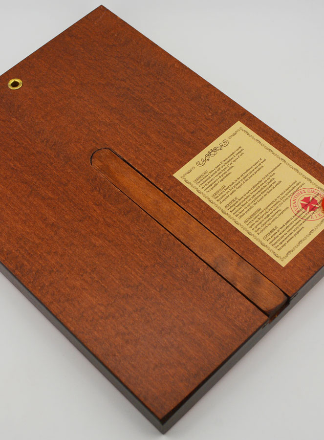 Icône Byzantine Vierge Couronnée - 24 cm (pic 4)