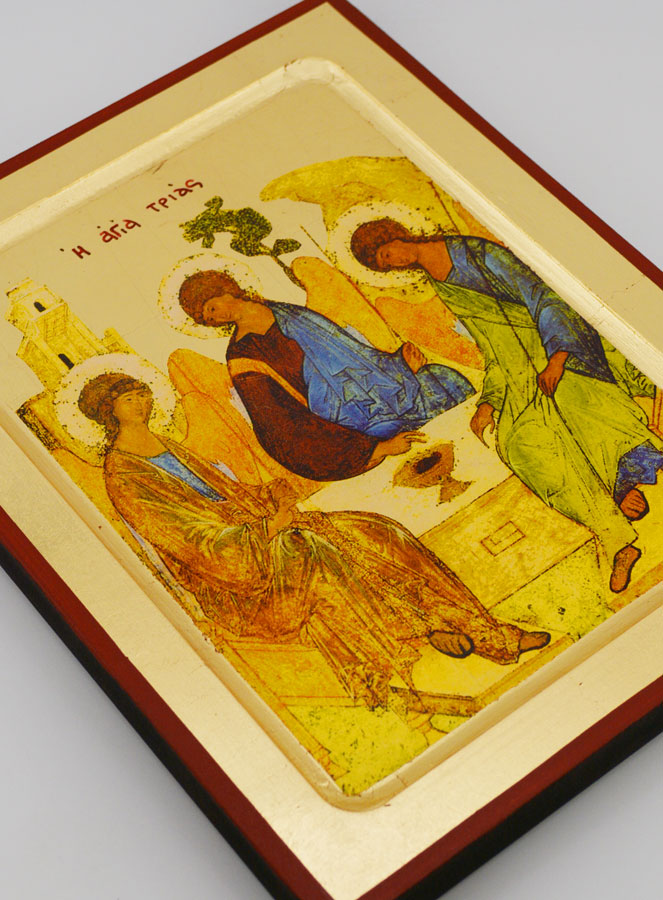 Icône Byzantine Saint Trinté de Roublev - 24 cm (pic 3)