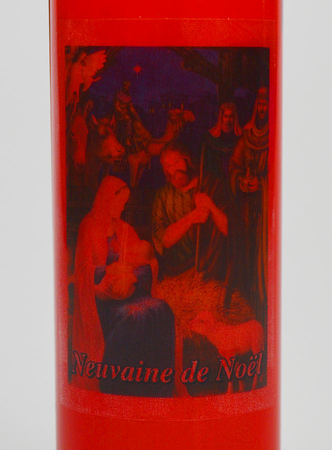 Bougie de Neuvaine Rouge - Noël (pic 3)