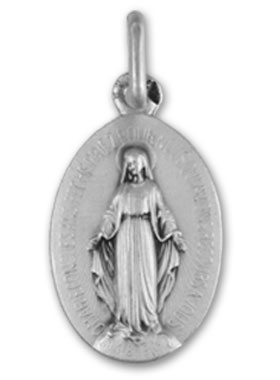 Médaille Miraculeuse en Argent Massif 925/1000 (pic 2)