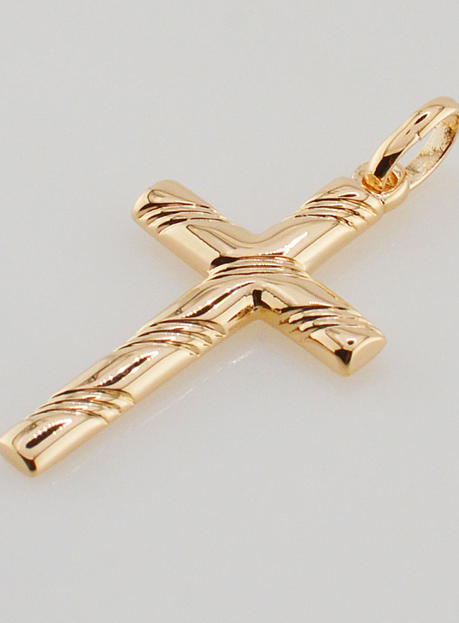 Pendentif Croix de Lourdes en Plaqué Or (pic 4)