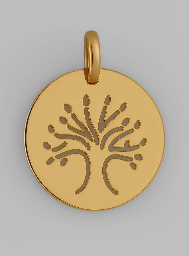 Médaille Arbre de Vie en Or 9 Carats (pic 2)