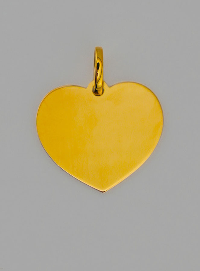 Médaille Ange-Gardien Coeur Modèle Fille en Or (pic 4)