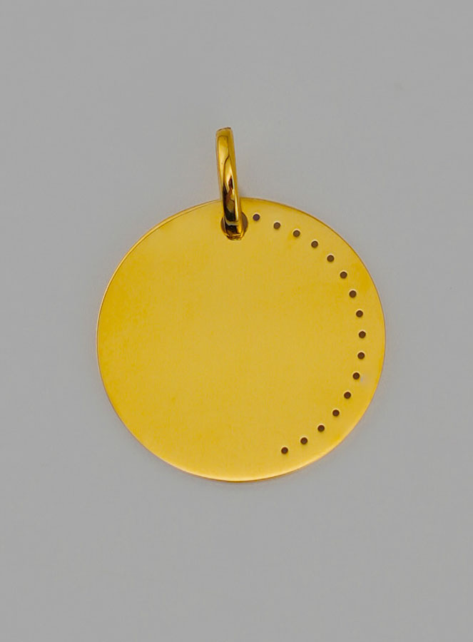Médaille Vierge Marie en Prière en Or 9 Carats (pic 4)