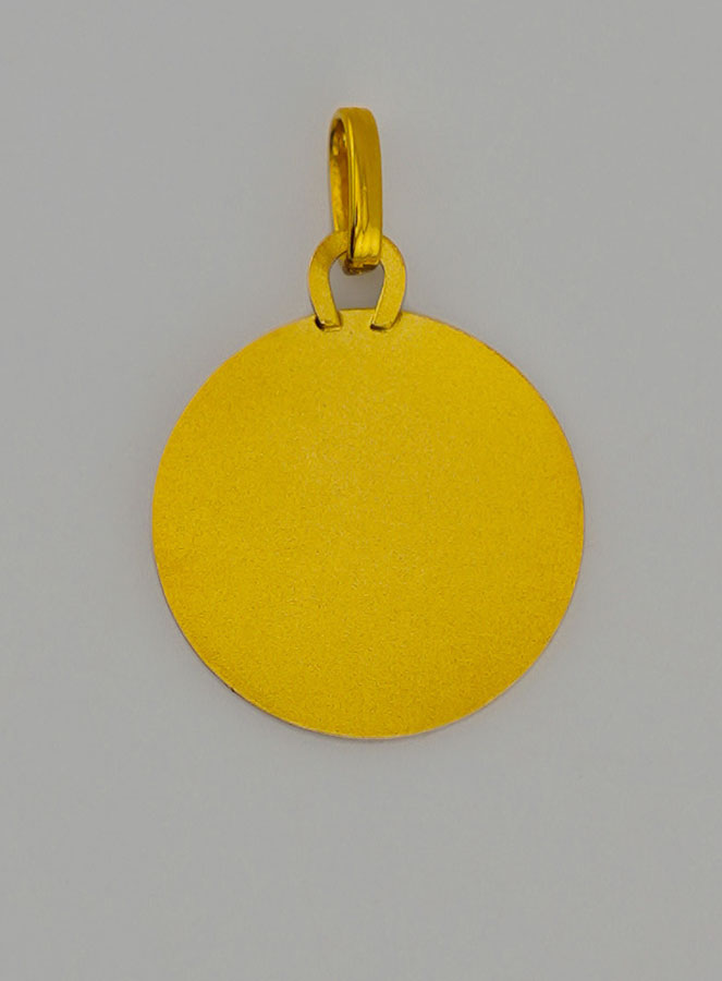 Médaille Profil Vierge Marie au Voile en Or 9 Carats (pic 4)