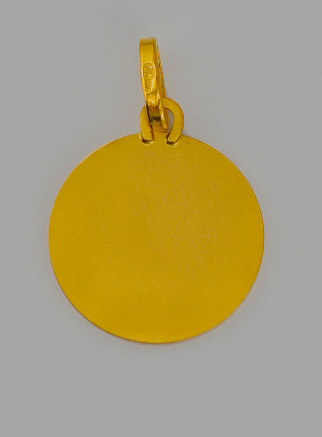 Médaille de Baptême Classique Vierge Marie au Voile en Or (pic 4)