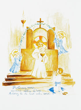 Carte de Communion - Prosternez-Vous devant votre Dieu (pic 1)