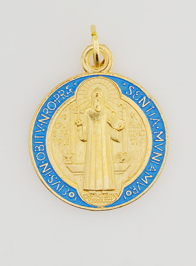 Médaille de Saint Benoit Métal Doré - 2.1 cm (pic 4)