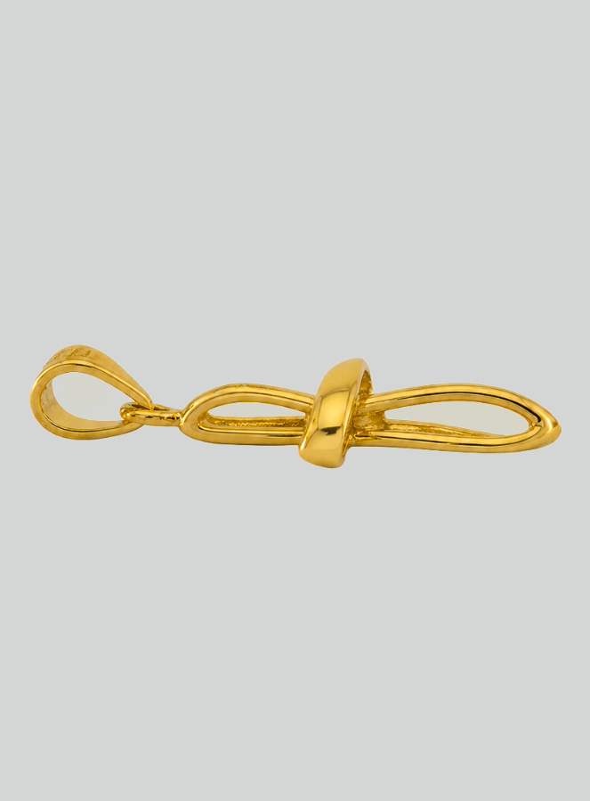 Pendentif Croix Tressée Ajourée en Or Jaune Massif (pic 2)