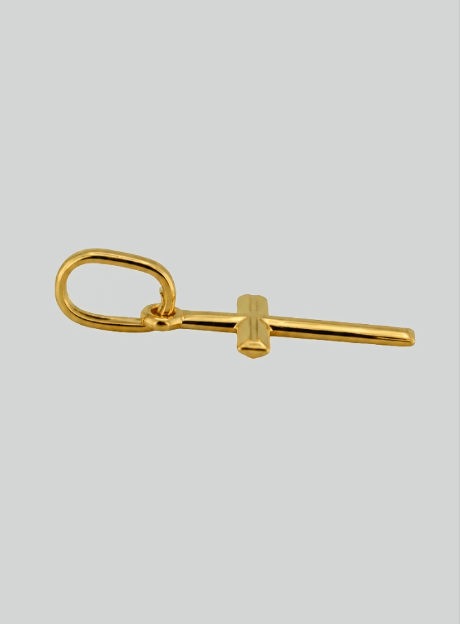 Pendentif Petite Croix en Or Jaune Massif 9 Carats (pic 4)