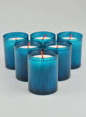 6 Veilleuses d'Église Bleues - 20h (pic 1)