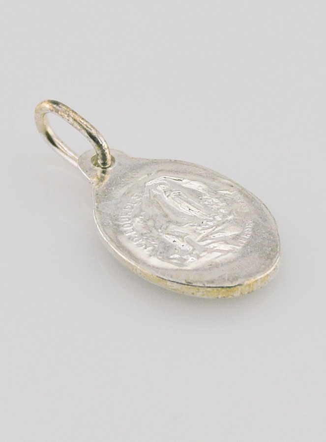 Médaille Profil Vierge Marie Argentée - 15mm (pic 4)