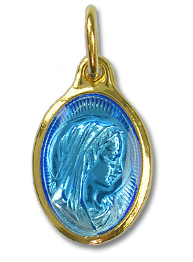 Médaille Profil Vierge Marie Dorée - 15mm (pic 1)