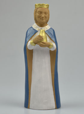 Crèche Nuit de Lumière - Santon Roi Mage Gaspard (pic 1)